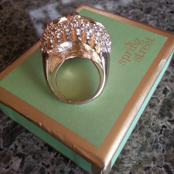 *Donated* Spring Street Adjustable Crystal Owl Ring - Picture 4 of 4